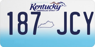 KY license plate 187JCY