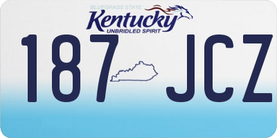 KY license plate 187JCZ