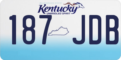 KY license plate 187JDB