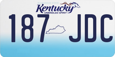 KY license plate 187JDC