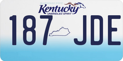 KY license plate 187JDE