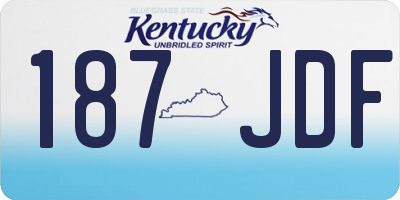 KY license plate 187JDF
