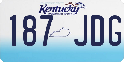 KY license plate 187JDG