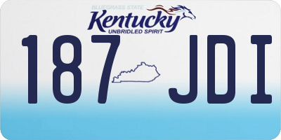KY license plate 187JDI