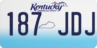 KY license plate 187JDJ