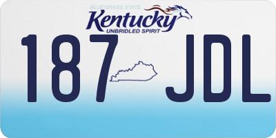 KY license plate 187JDL