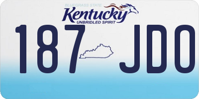 KY license plate 187JDO