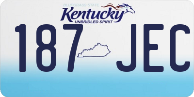 KY license plate 187JEC