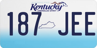 KY license plate 187JEE