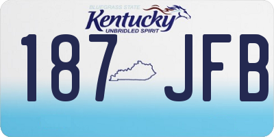 KY license plate 187JFB