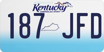 KY license plate 187JFD