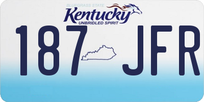 KY license plate 187JFR