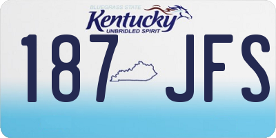KY license plate 187JFS