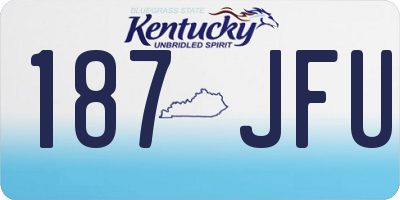KY license plate 187JFU