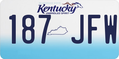 KY license plate 187JFW