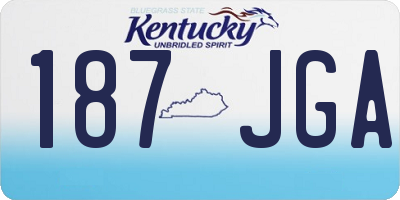 KY license plate 187JGA
