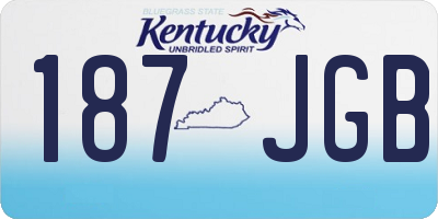 KY license plate 187JGB