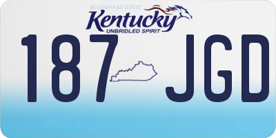 KY license plate 187JGD