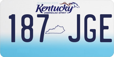 KY license plate 187JGE