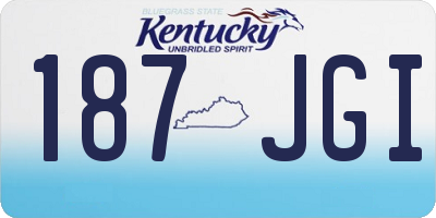 KY license plate 187JGI