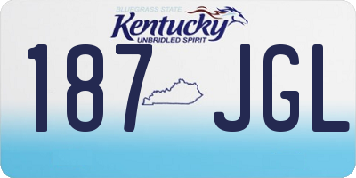 KY license plate 187JGL