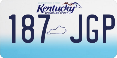 KY license plate 187JGP