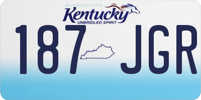 KY license plate 187JGR