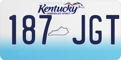 KY license plate 187JGT
