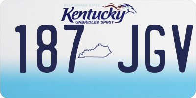KY license plate 187JGV