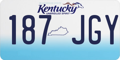 KY license plate 187JGY