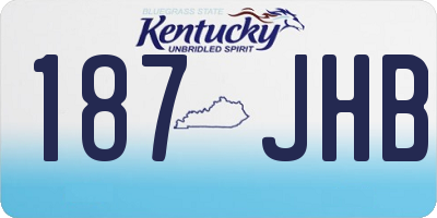 KY license plate 187JHB