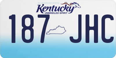 KY license plate 187JHC