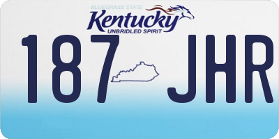KY license plate 187JHR