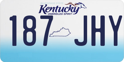KY license plate 187JHY