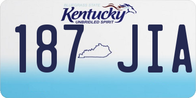 KY license plate 187JIA