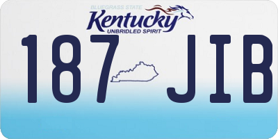 KY license plate 187JIB