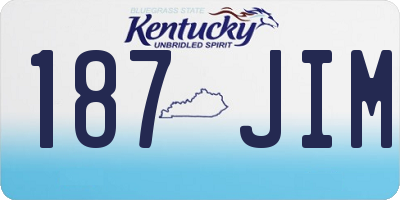 KY license plate 187JIM
