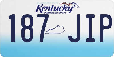 KY license plate 187JIP