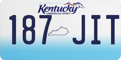 KY license plate 187JIT