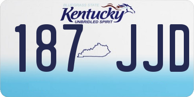 KY license plate 187JJD