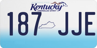 KY license plate 187JJE