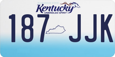 KY license plate 187JJK