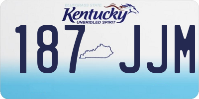 KY license plate 187JJM