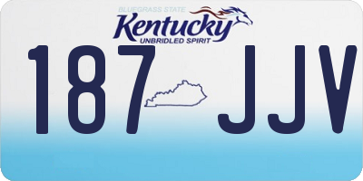 KY license plate 187JJV