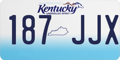 KY license plate 187JJX