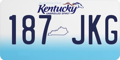 KY license plate 187JKG