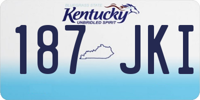 KY license plate 187JKI