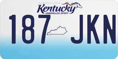 KY license plate 187JKN