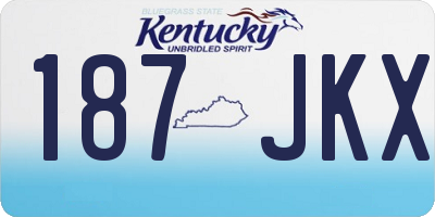KY license plate 187JKX