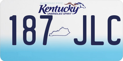 KY license plate 187JLC